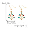 1 Pair Cartoon Style Christmas Hat Christmas Tree Santa Claus Plating Alloy Drop Earrings