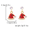 1 Pair Cartoon Style Christmas Hat Christmas Tree Santa Claus Plating Alloy Drop Earrings