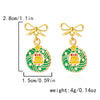 1 Pair Cartoon Style Christmas Hat Christmas Tree Santa Claus Plating Alloy Drop Earrings