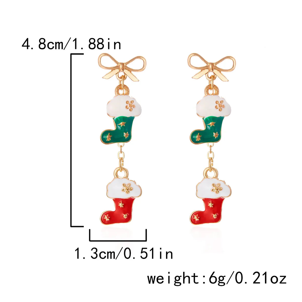 1 Pair Cartoon Style Christmas Hat Christmas Tree Santa Claus Plating Alloy Drop Earrings