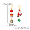 1 Pair Cartoon Style Christmas Hat Christmas Tree Santa Claus Plating Alloy Drop Earrings