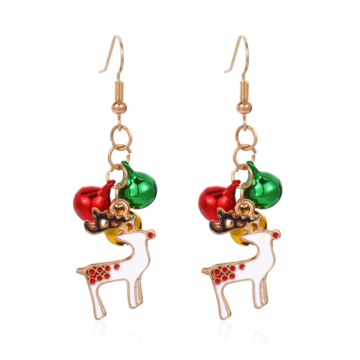 1 Pair Cartoon Style Christmas Tree Snowman Snowflake Plating Zinc Alloy Ear Hook