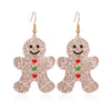 1 Pair Cartoon Style Christmas Tree Snowman Snowflake Plating Zinc Alloy Ear Hook