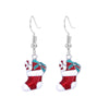 1 Pair Cartoon Style Christmas Tree Snowman Snowflake Plating Zinc Alloy Ear Hook