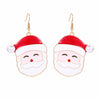 1 Pair Cartoon Style Christmas Tree Snowman Snowflake Plating Zinc Alloy Ear Hook