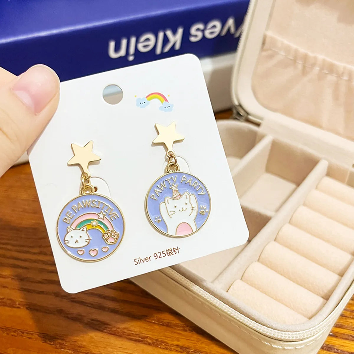 1 Pair Cartoon Style Cute Animal Cartoon Plating Alloy Drop Earrings