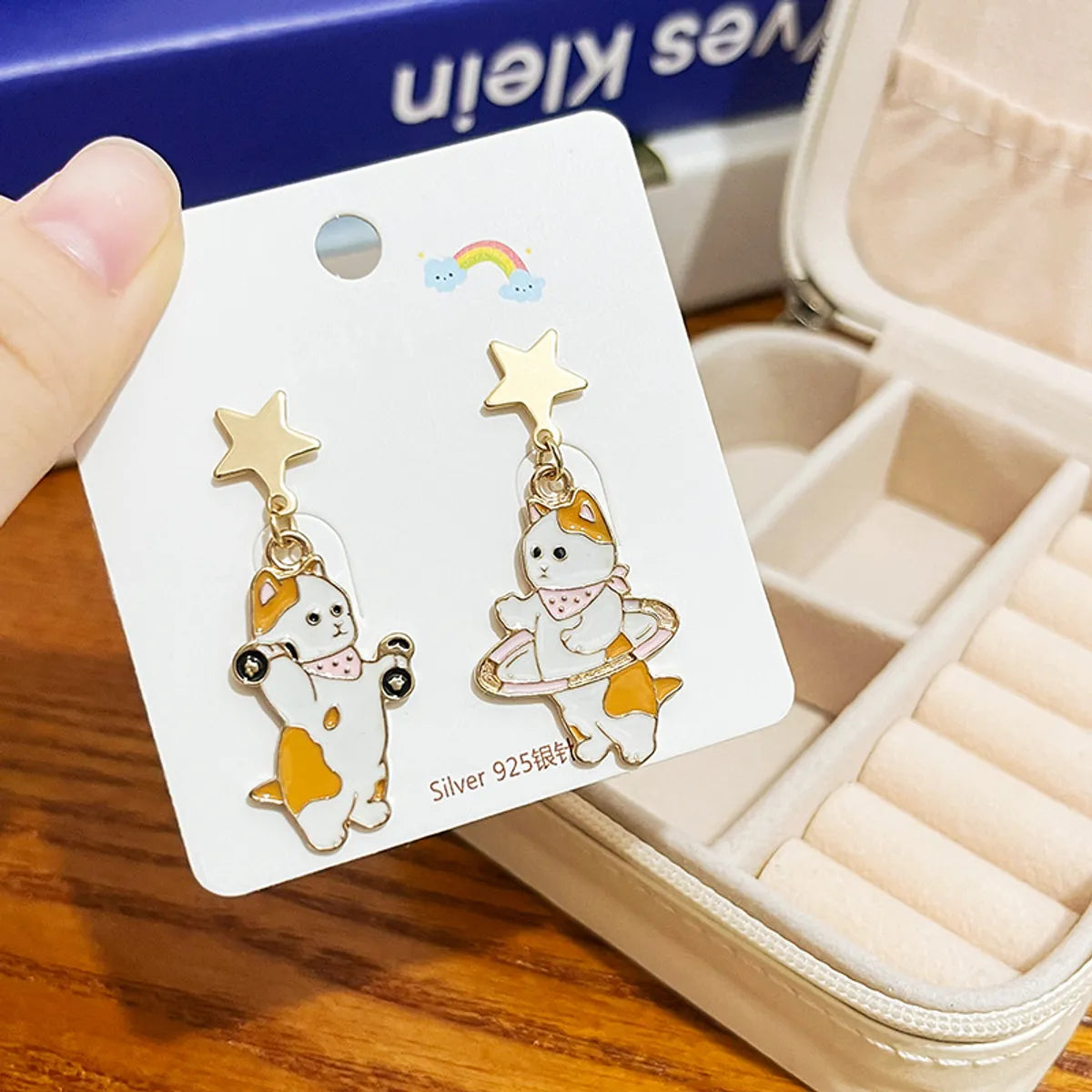 1 Pair Cartoon Style Cute Animal Cartoon Plating Alloy Drop Earrings