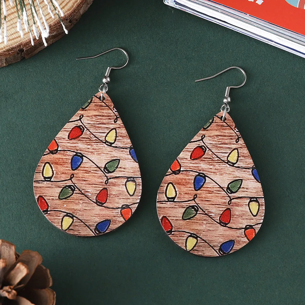 1 Pair Cartoon Style Cute Bulb Wood Ear Hook