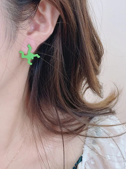 1 Pair Cartoon Style Cute Cartoon Alloy Ear Studs