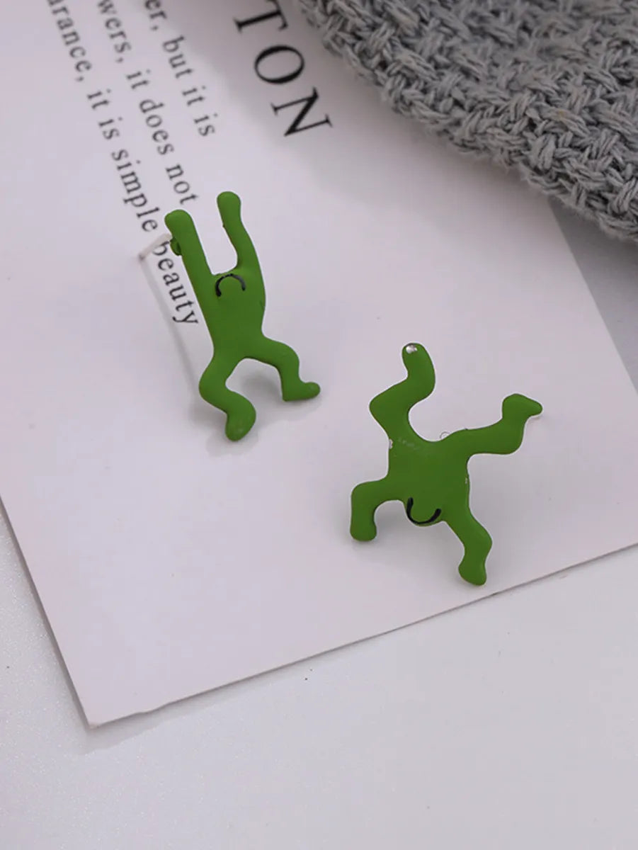 1 Pair Cartoon Style Cute Cartoon Alloy Ear Studs