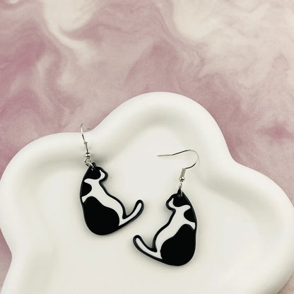 1 Pair Cartoon Style Cute Cat Arylic Drop Earrings