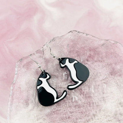 1 Pair Cartoon Style Cute Cat Arylic Drop Earrings