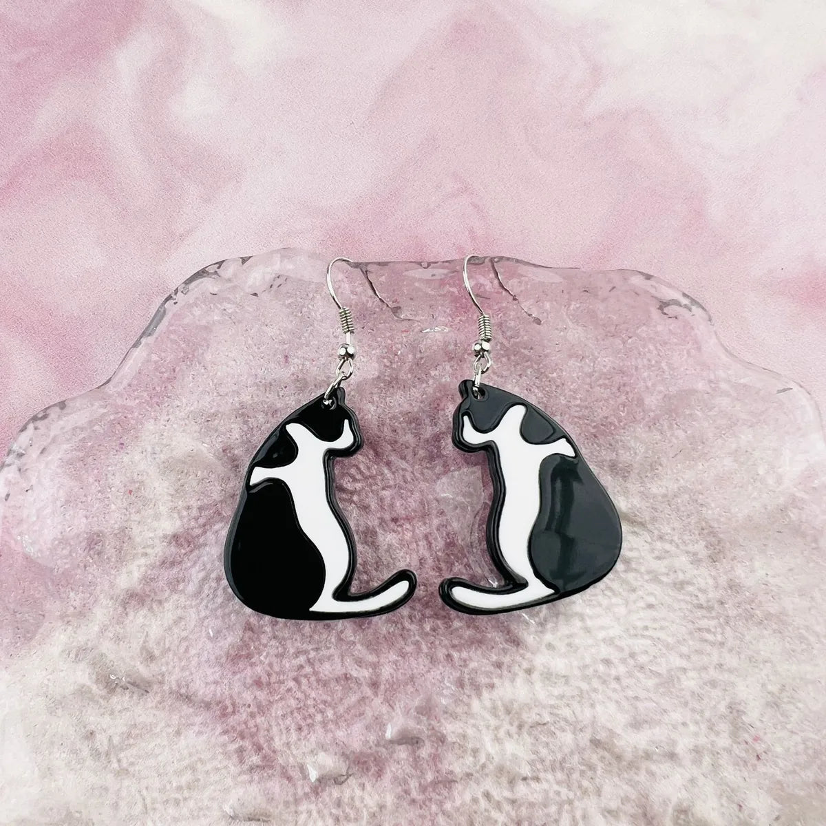 1 Pair Cartoon Style Cute Cat Arylic Drop Earrings