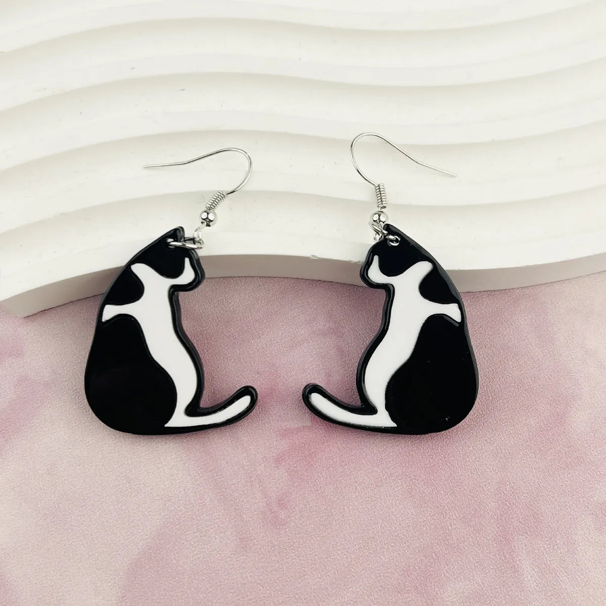 1 Pair Cartoon Style Cute Cat Arylic Drop Earrings