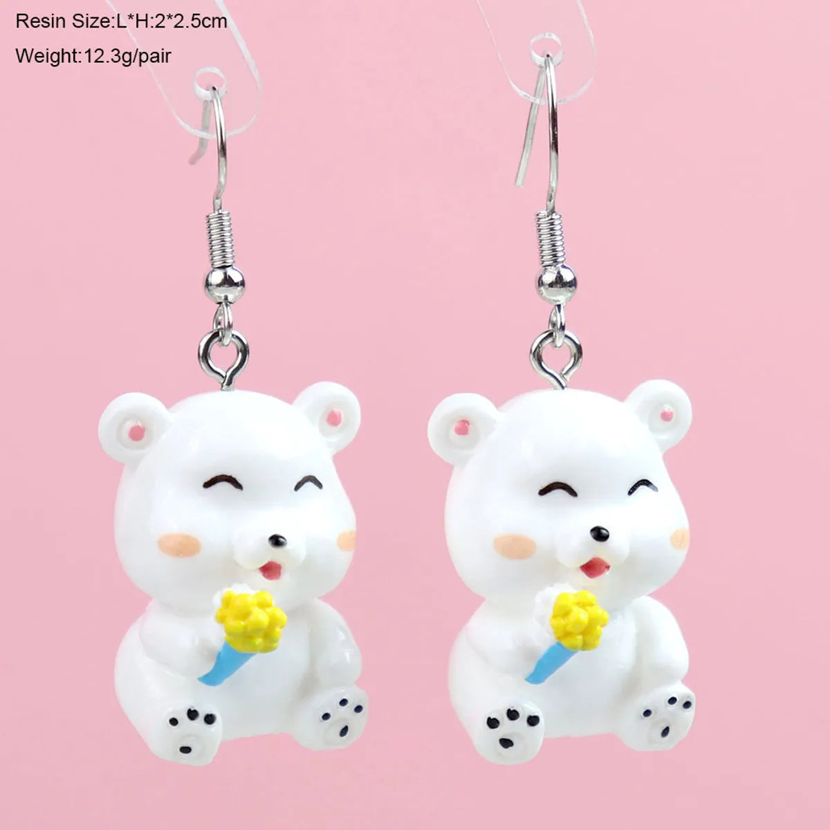 1 Pair Cartoon Style Cute Cat Plastic Drop Earrings