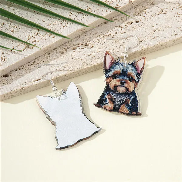 1 Pair Cartoon Style Cute Dog Arylic Drop Earrings