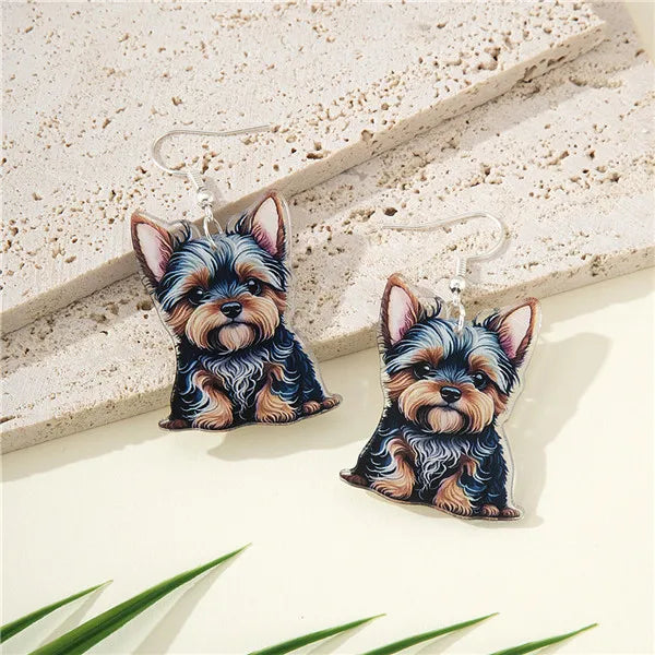 1 Pair Cartoon Style Cute Dog Arylic Drop Earrings