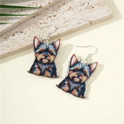 1 Pair Cartoon Style Cute Dog Arylic Drop Earrings