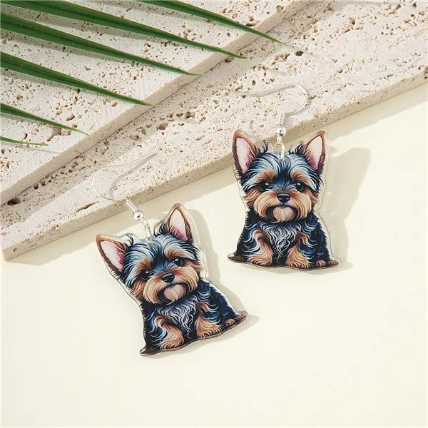 1 Pair Cartoon Style Cute Dog Arylic Drop Earrings