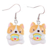 1 Pair Cartoon Style Cute Dog Plastic Drop Earrings