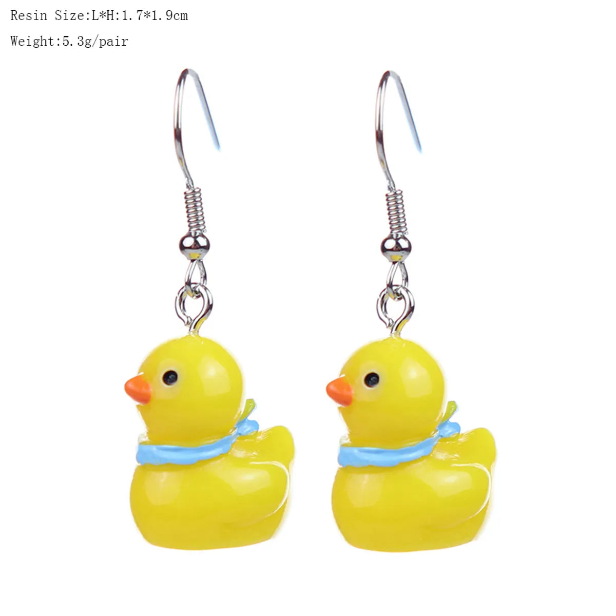 1 Pair Cartoon Style Cute Duck Plastic Drop Earrings