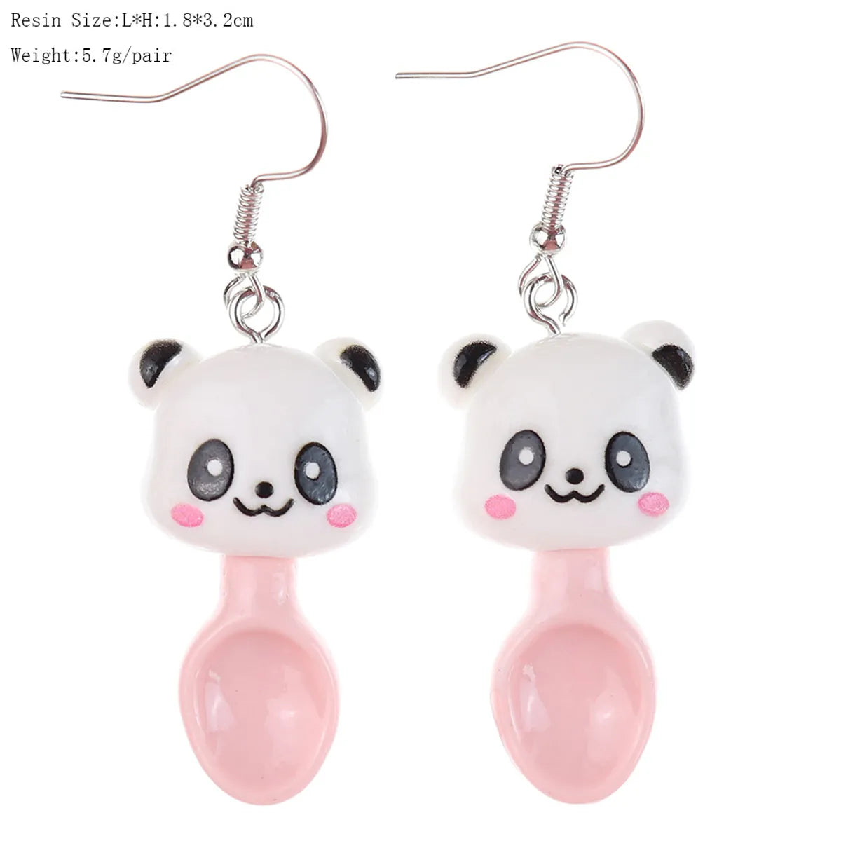 1 Pair Cartoon Style Cute Panda Plastic Drop Earrings