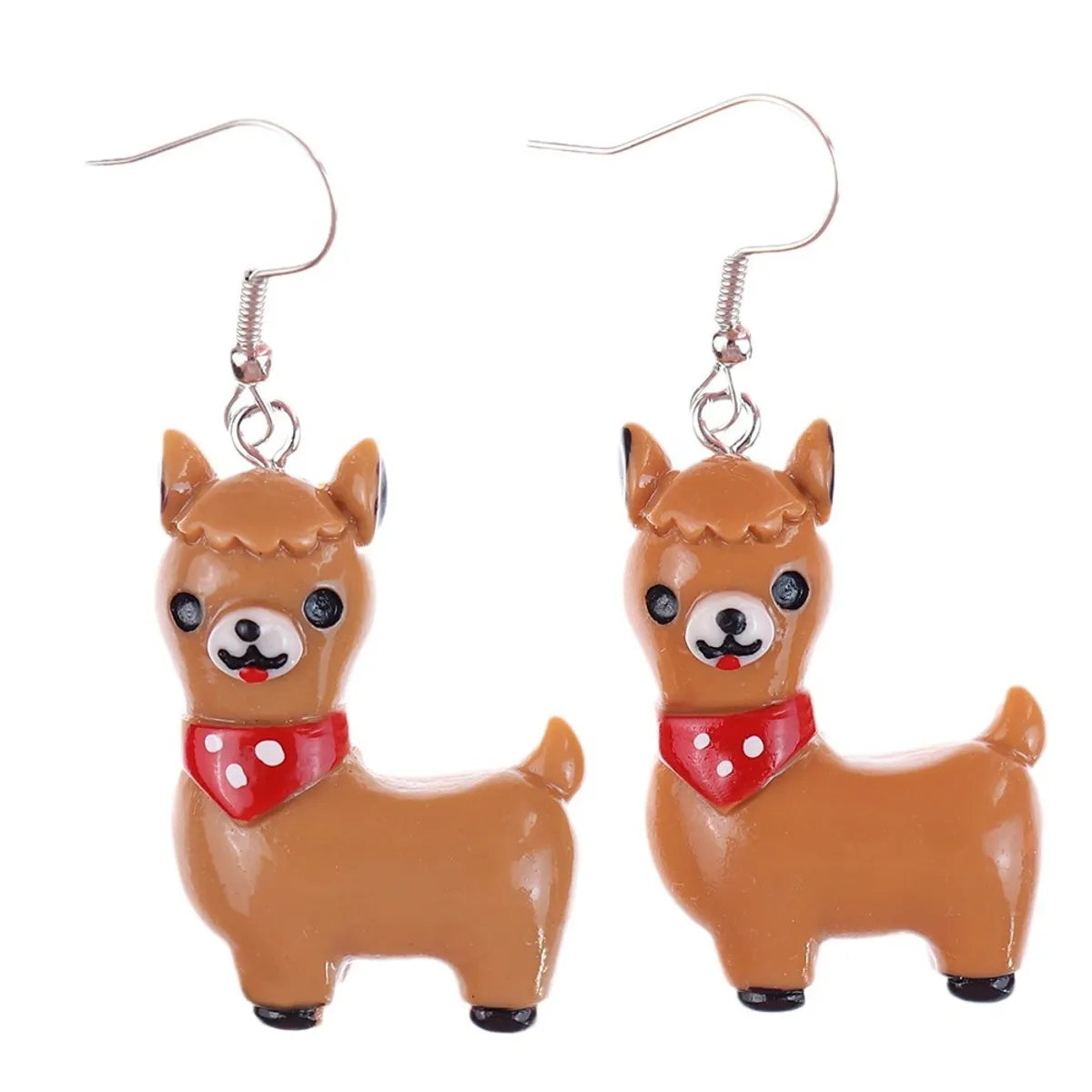 1 Pair Cartoon Style Cute Sheep Alpaca Plastic Drop Earrings