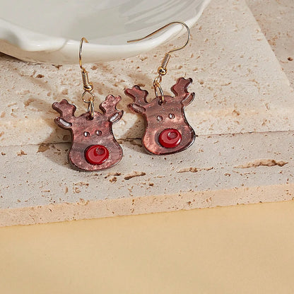 1 Pair Cartoon Style Cute Sweet Elk Arylic Drop Earrings