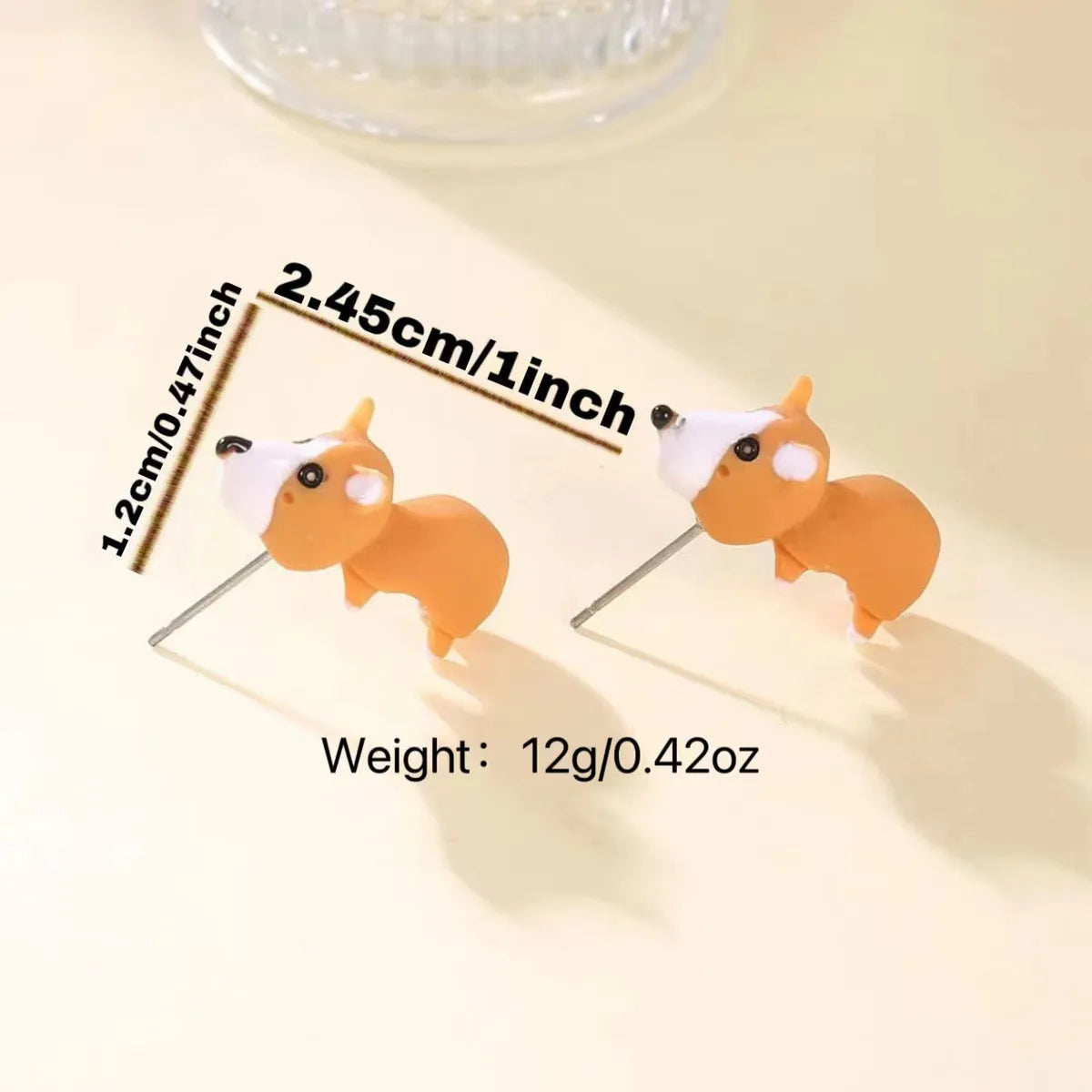 1 Pair Cartoon Style Dog Dinosaur Whale Enamel Alloy Ear Studs