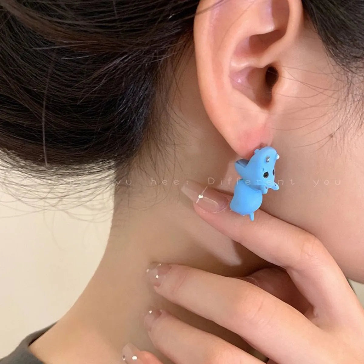 1 Pair Cartoon Style Dog Dinosaur Whale Enamel Alloy Ear Studs