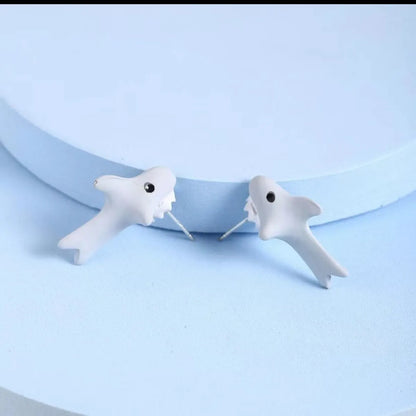 1 Pair Cartoon Style Dog Dinosaur Whale Enamel Alloy Ear Studs