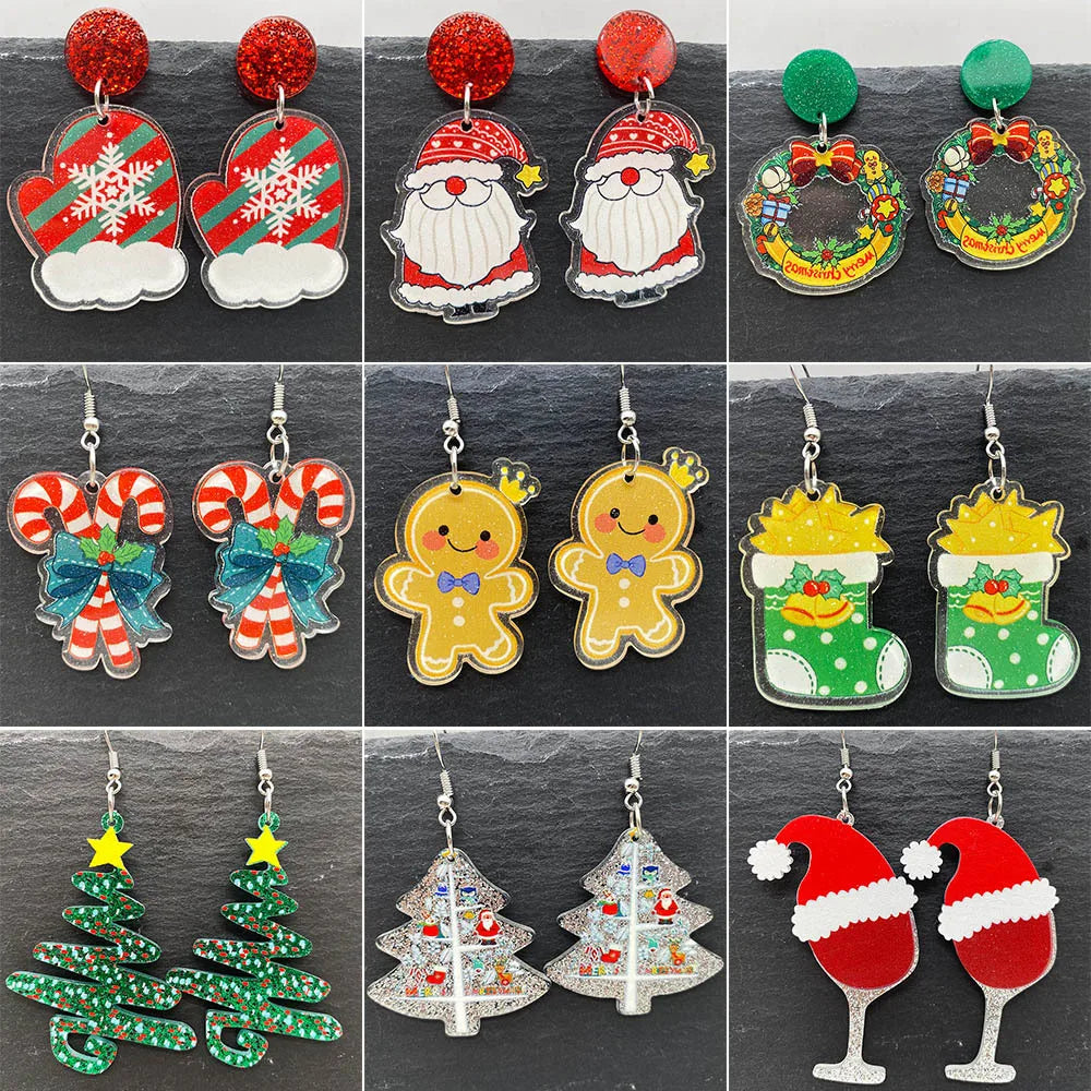 1 Pair Cartoon Style Geometric Cartoon Character Arylic Drop Earrings