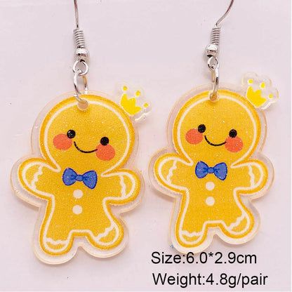 1 Pair Cartoon Style Geometric Cartoon Character Arylic Drop Earrings