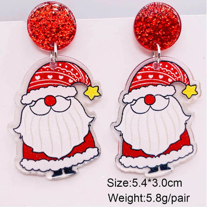 1 Pair Cartoon Style Geometric Cartoon Character Arylic Drop Earrings