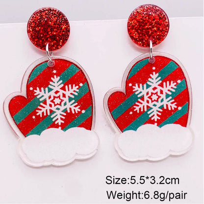 1 Pair Cartoon Style Geometric Cartoon Character Arylic Drop Earrings