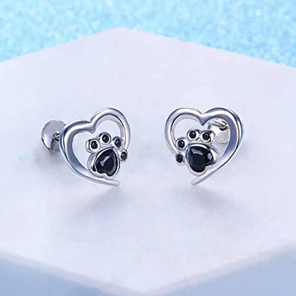 1 Pair Cartoon Style Heart Shape Copper Ear Studs