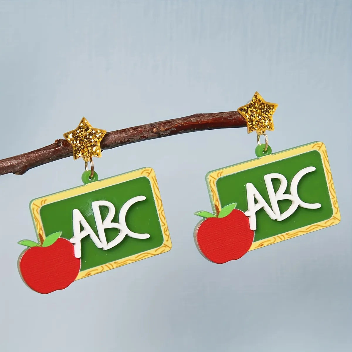 1 Pair Cartoon Style Letter Apple Arylic Drop Earrings