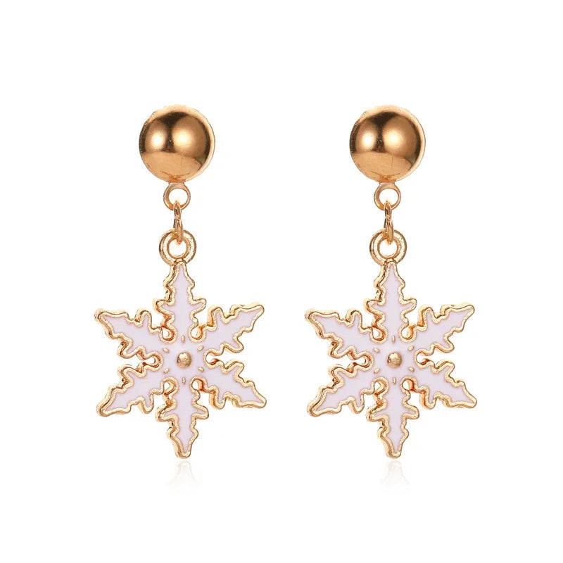 1 Pair Cartoon Style Pumpkin Cartoon Christmas Tree Plating Alloy Drop Earrings