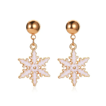 1 Pair Cartoon Style Pumpkin Cartoon Christmas Tree Plating Alloy Drop Earrings