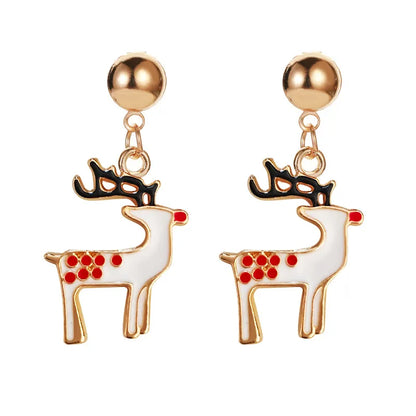 1 Pair Cartoon Style Pumpkin Cartoon Christmas Tree Plating Alloy Drop Earrings