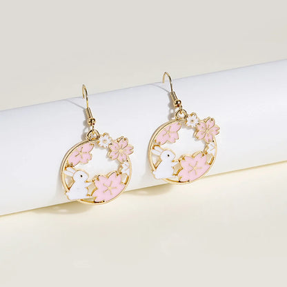 1 Pair Cartoon Style Rabbit Dog Alloy Women'S Earrings