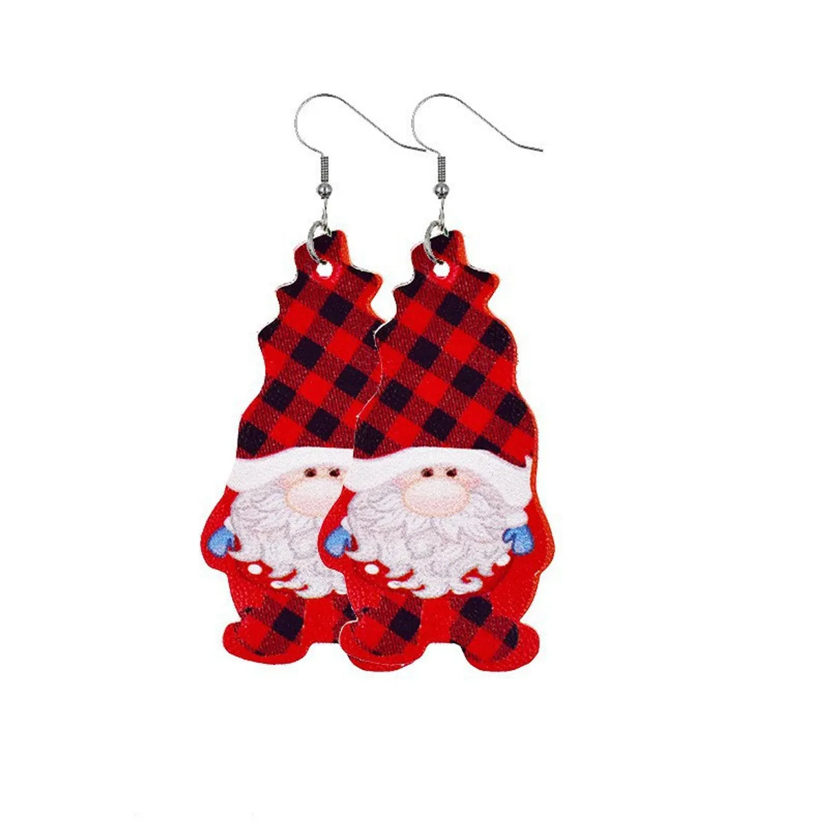 1 Pair Cartoon Style Santa Claus Pu Leather Drop Earrings