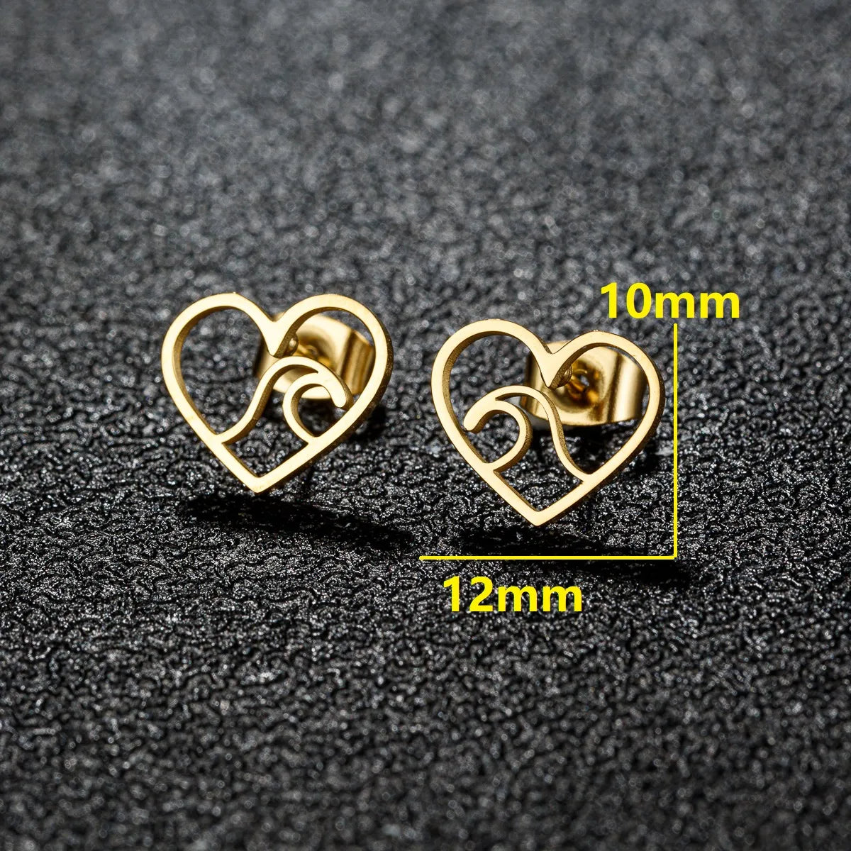 1 Pair Cartoon Style Sweet Animal Irregular Polishing Plating 304 Stainless Steel 18K Gold Plated Ear Studs