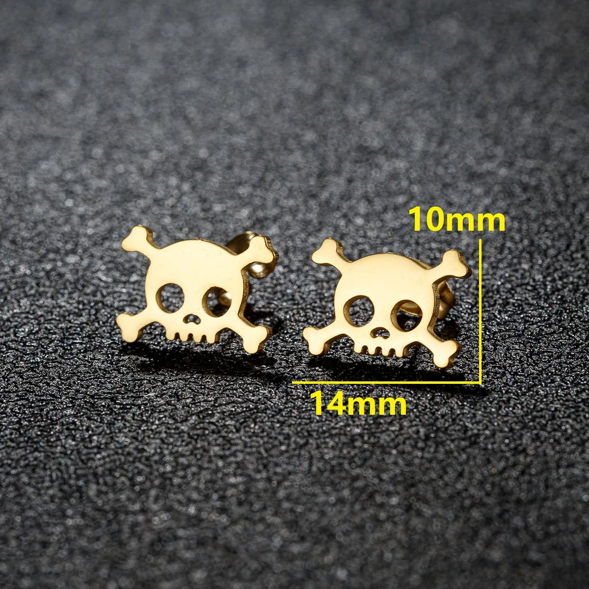 1 Pair Cartoon Style Sweet Animal Irregular Polishing Plating 304 Stainless Steel 18K Gold Plated Ear Studs