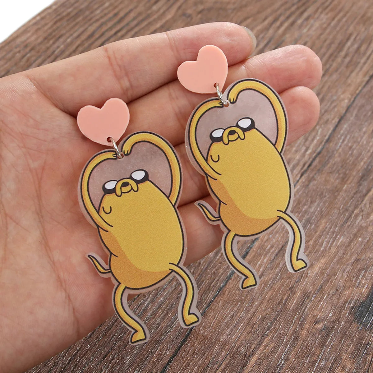 1 Pair Cartoon Style Sweet Cartoon Character Arylic Drop Earrings