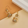 1 Pair Cartoon Style Vacation Bottle Three-Dimensional Arylic Alloy Drop Earrings