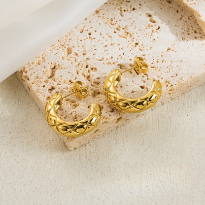 1 Pair Casual Basic Geometric Plating Stainless Steel 14k Gold Plated Ear Studs