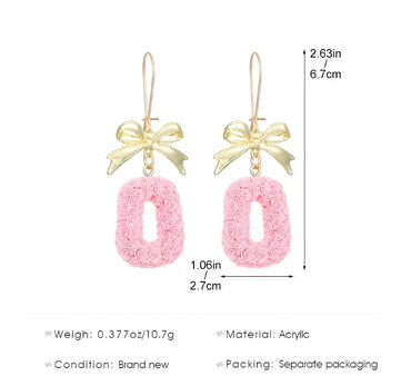 1 Pair Casual Classic Style Bow Knot Arylic Drop Earrings