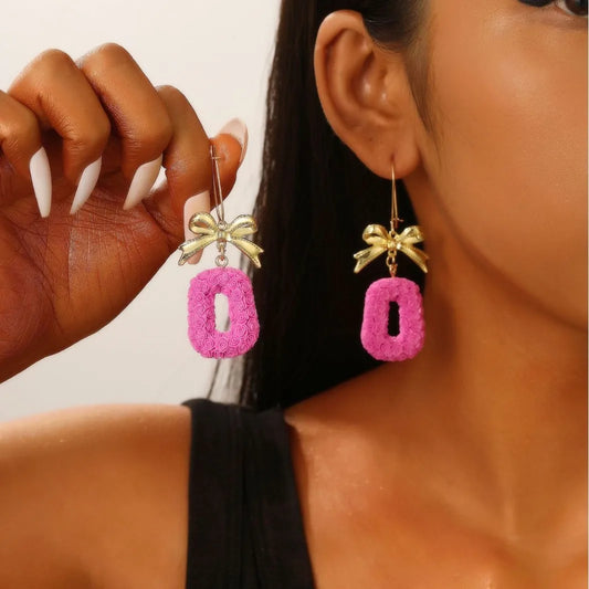 1 Pair Casual Classic Style Bow Knot Arylic Drop Earrings