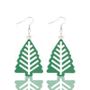 1 Pair Casual Classic Style Christmas Tree Pu Leather Drop Earrings